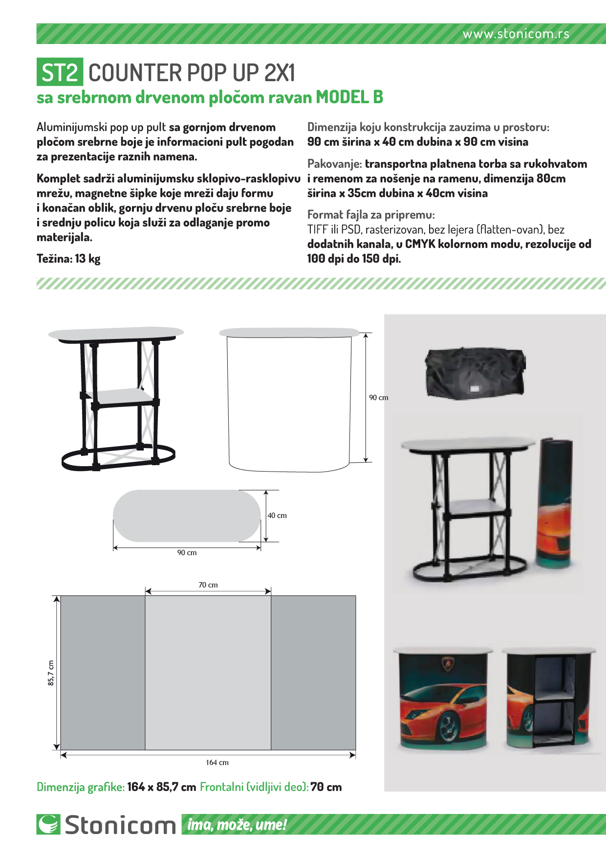 ST2 COUNTER POP UP 2X1